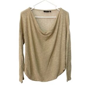 *Apt 9 Small Metallic Gold Sweater Glitter Stretchy Business Party Event Shimmer